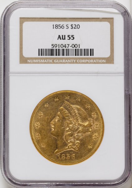 1856-S $20 55 NGC