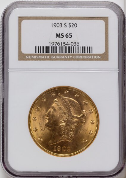 1903-S $20 65 NGC
