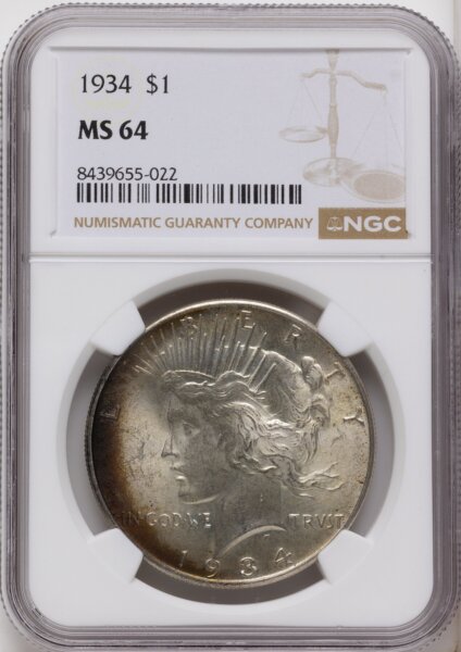 1934 S$1 64 NGC