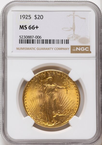 1925 $20 NGC Plus 66 NGC