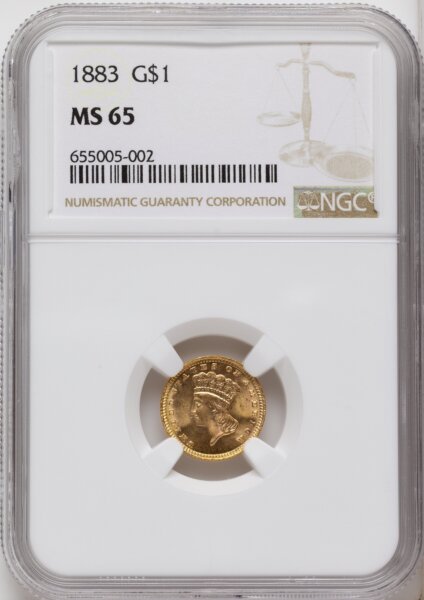 1883 G$1 65 NGC