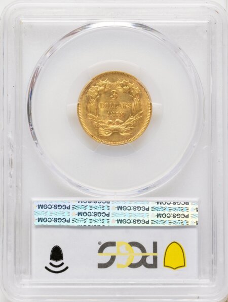 1878 $3 PCGS Secure 61 PCGS