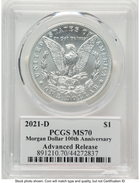 2021-D S$1 Morgan Dollar, MS AR Thomas Cleveland Americana 70 PCGS