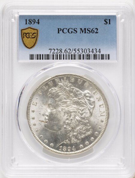 1894 S$1 PCGS Secure 62 PCGS