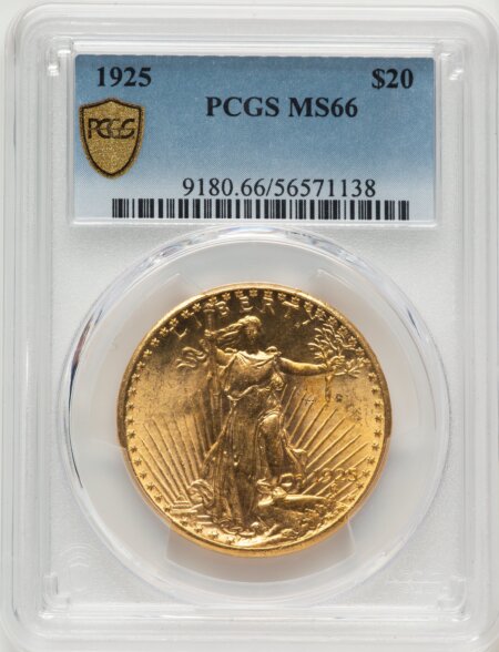 1925 $20 PCGS Secure 66 PCGS
