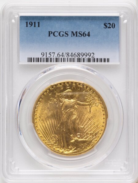 1911 $20 64 PCGS