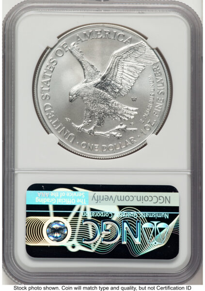 2021-W TY2 Burnished Silver Eagle 1 oz 2022 US Mint DC Releases Mike Castle 70 NGC