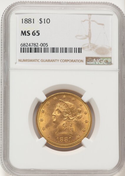 1881 $10 65 NGC