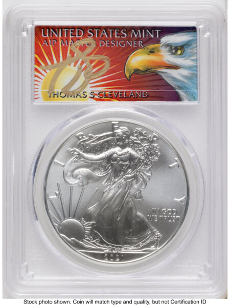 2021 Silver Eagle Type 1 FS Thomas Cleveland Eagle with Sun 70 PCGS