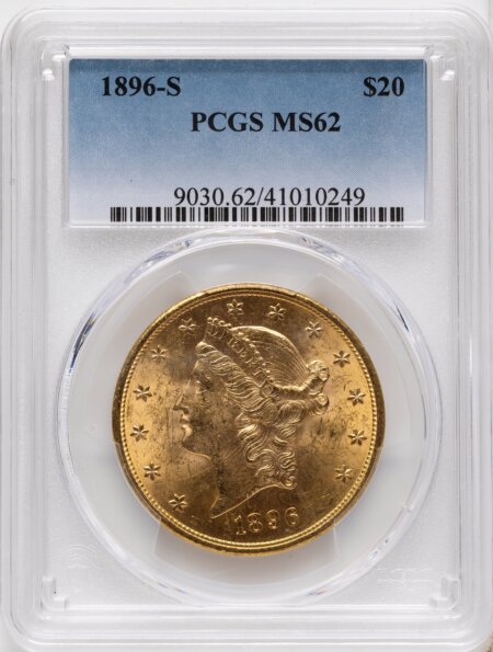 1896-S $20 62 PCGS