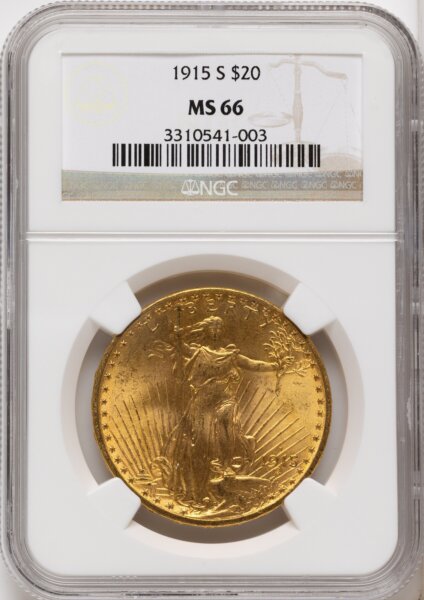 1915-S $20 66 NGC