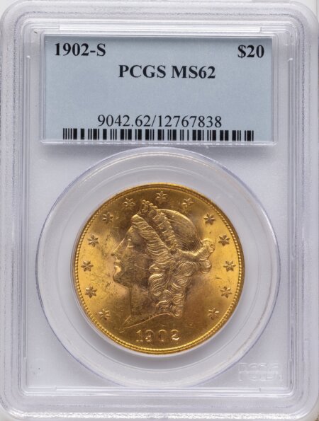 1902-S $20 62 PCGS