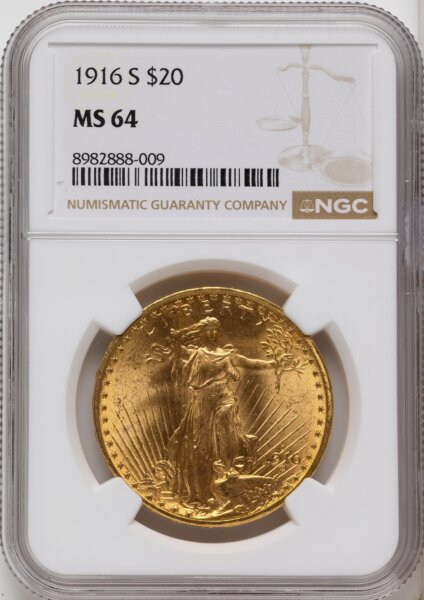 1916-S $20 64 NGC