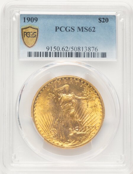 1909 $20 PCGS Secure 62 PCGS