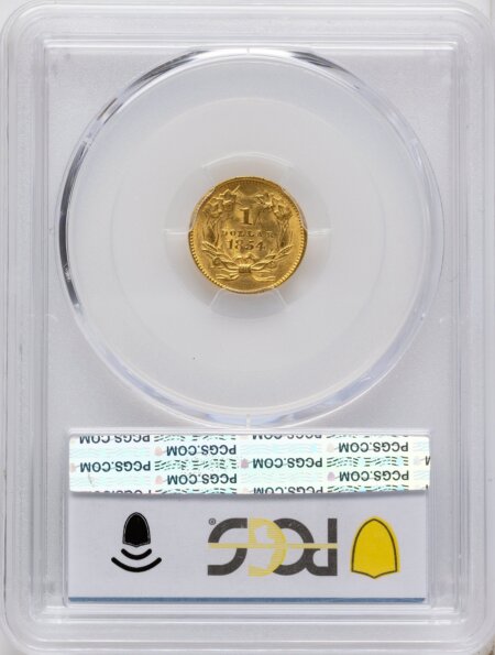 1854 G$1 Type Two PCGS Secure 62 PCGS