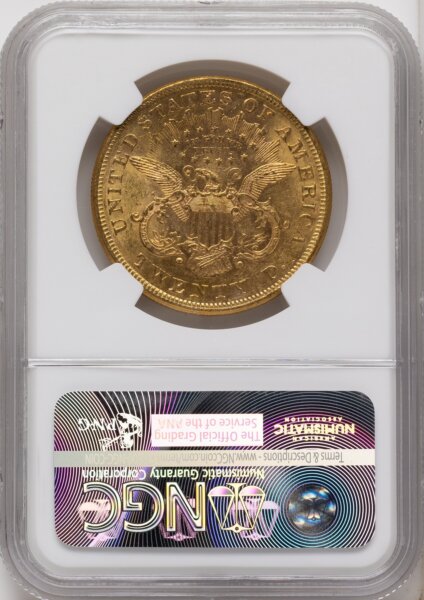 1876 $20 CAC 61 NGC