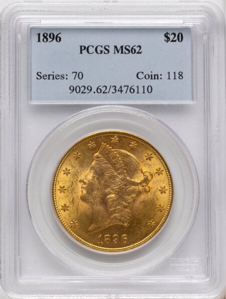 1896 $20 62 PCGS