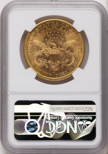 1880-S $20 Brown Label 62 NGC