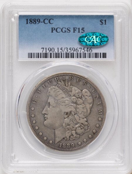 1889-CC S$1 CAC 15 PCGS