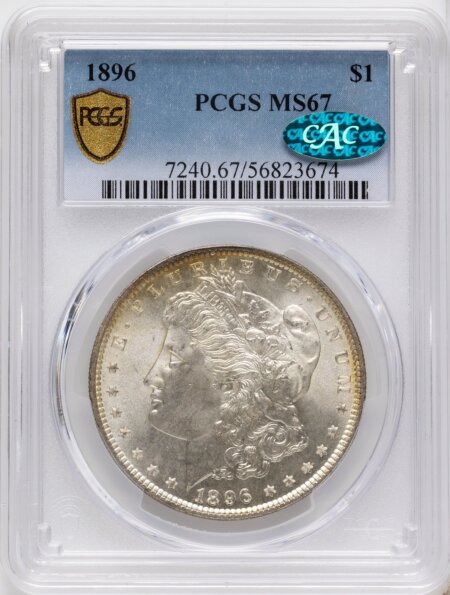 1896 S$1 CAC PCGS Secure 67 PCGS