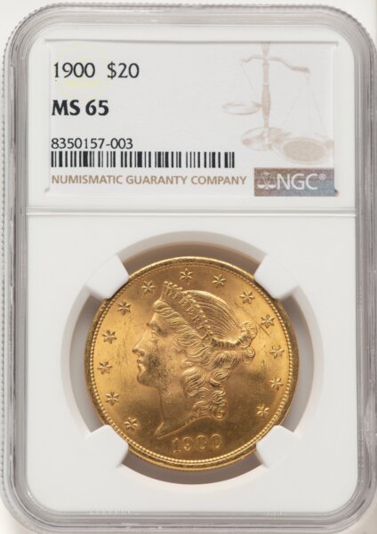 1900 $20 65 NGC