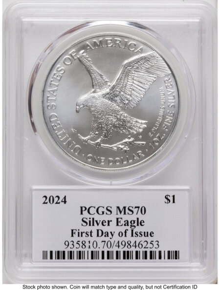 2024 Silver Eagle FDI David Hall 70 PCGS