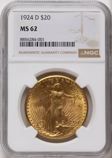 1924-D $20 62 NGC