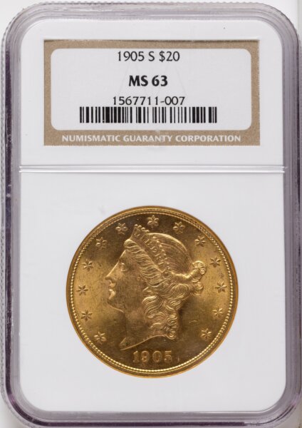 1905-S $20 63 NGC