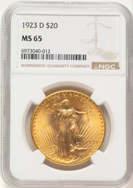 1923-D $20 65 NGC