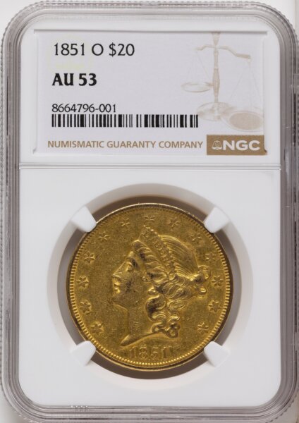 1851-O $20 53 NGC