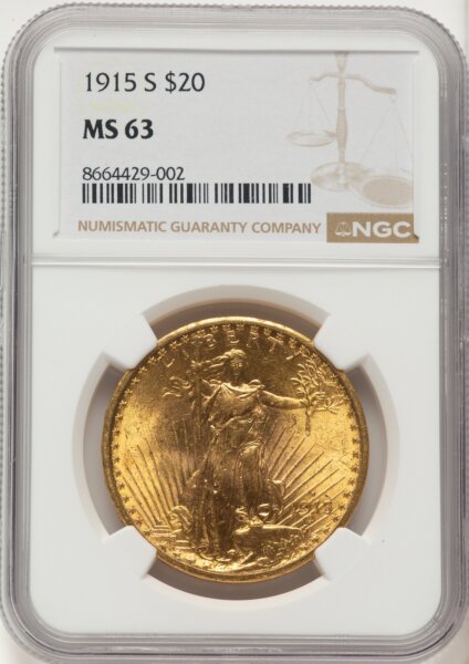 1915-S $20 63 NGC