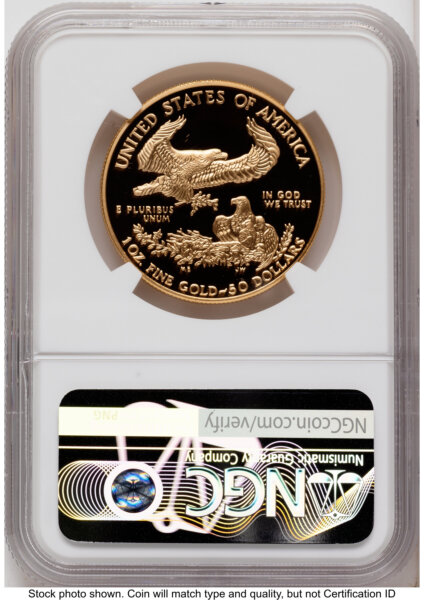 1998-W Proof Gold Eagle 1 oz Red Book 70 NGC