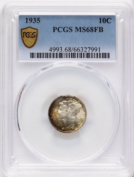 1935 10C, FB PCGS Secure 68 PCGS