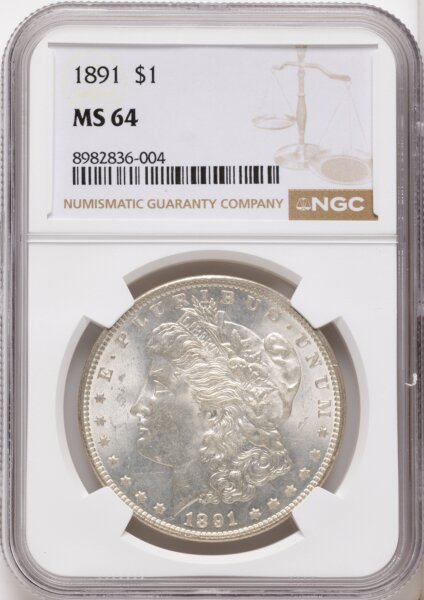 1891 S$1 NGC Secure 64 NGC