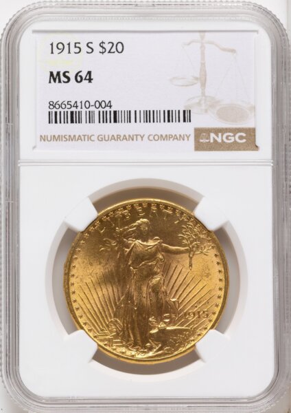1915-S $20 64 NGC