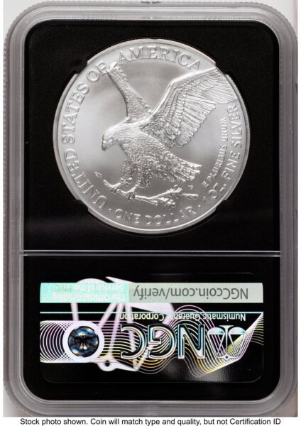 2021 Silver Eagle Type 2 Michael Gaudioso First Day of Production First 38 Boxes Black Core 70 NGC