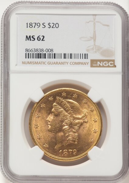 1879-S $20 62 NGC
