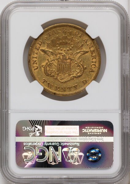 1852 $20 CAC 45 NGC