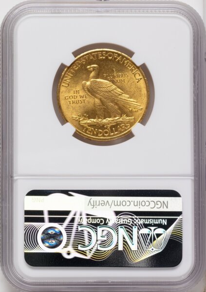 1908 $10 MOTTO 62 NGC