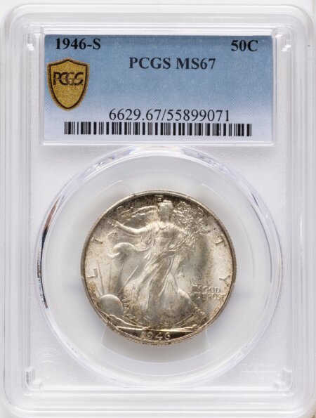 1946-S 50C PCGS Secure 67 PCGS