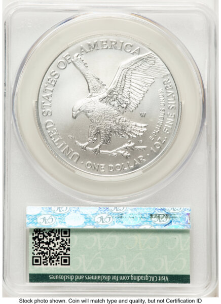 2024-W Burnished Silver Eagle 1 oz First Delivery Magnum Opus 70 CACG