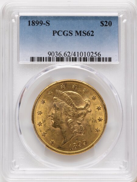 1899-S $20 62 PCGS
