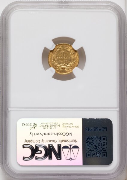 1855 G$1 Type Two, MS 55 NGC