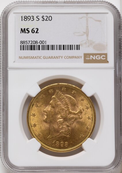 1893-S $20 62 NGC