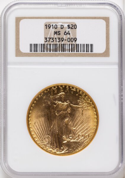 1910-D $20 64 NGC