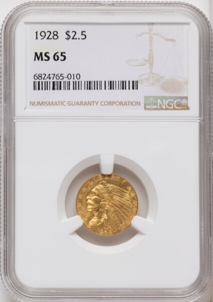 1928 $2 1/2 Brown Label 65 NGC