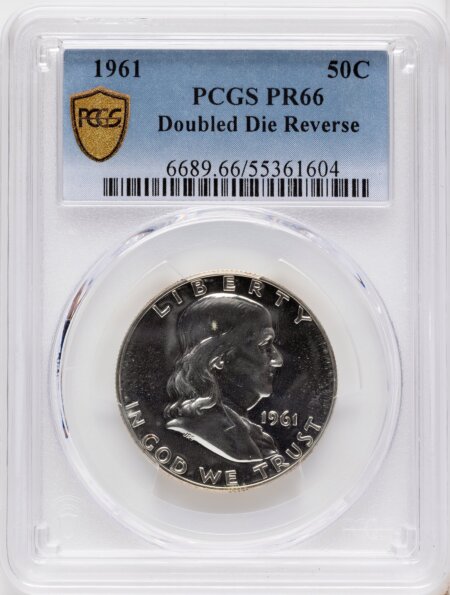 1961 50C Doubled Die Reverse PCGS Secure 66 PCGS