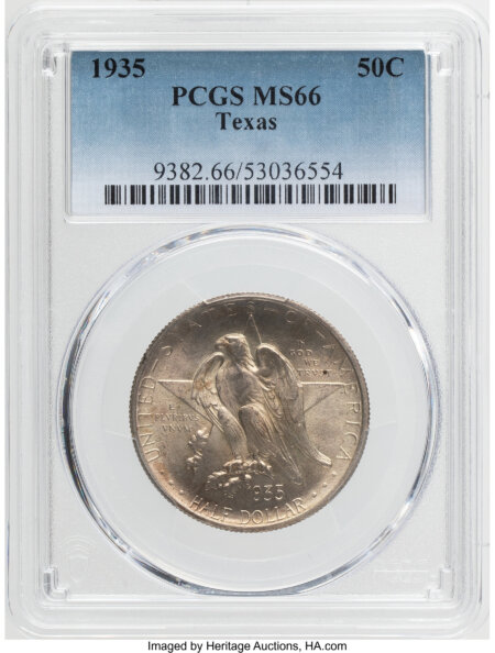 1935 50C Texas, MS 66 PCGS