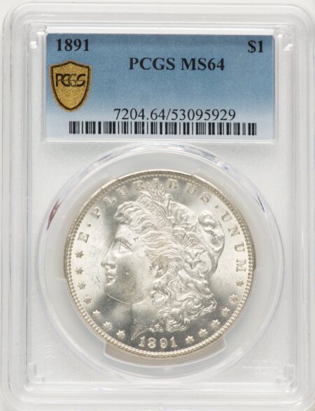 1891 S$1 PCGS Secure 64 PCGS