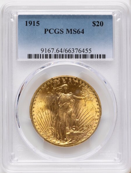 1915 $20 64 PCGS
